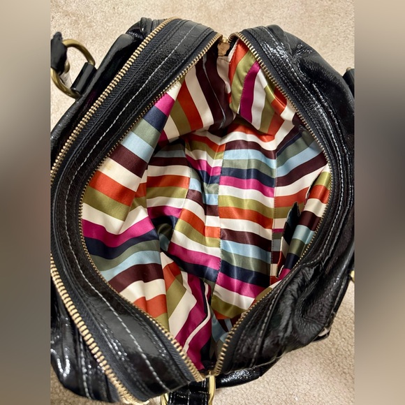 Coach Peyton Black Patent Leather Legacy Satchel - Picture 4 of 6